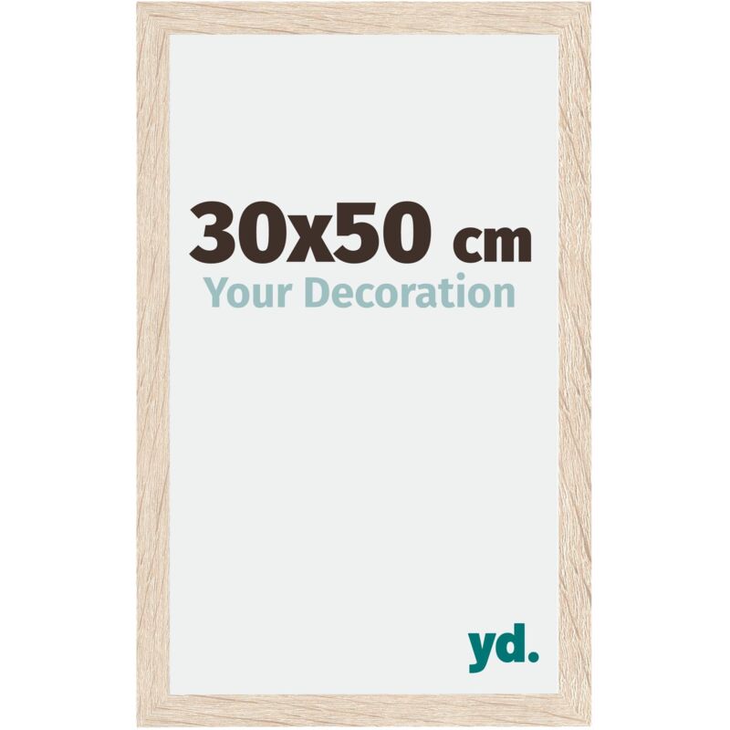 Yd. - Your Decoration - 30x50 cm - Cadres Photo en mdf Avec Verre acrylique - Anti-Reflet - Excellente Qualité - Chêne - Cadre Decoration Murale