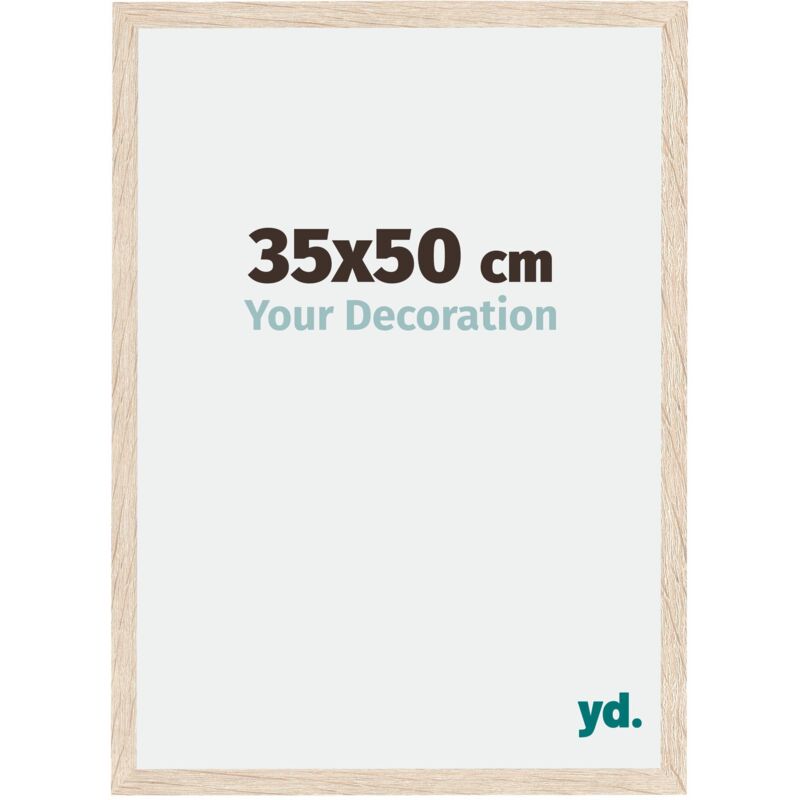 Yd. - Your Decoration - 35x50 cm - Cadres Photo en mdf Avec Verre acrylique - Anti-Reflet - Excellente Qualité - Chêne - Cadre Decoration Murale