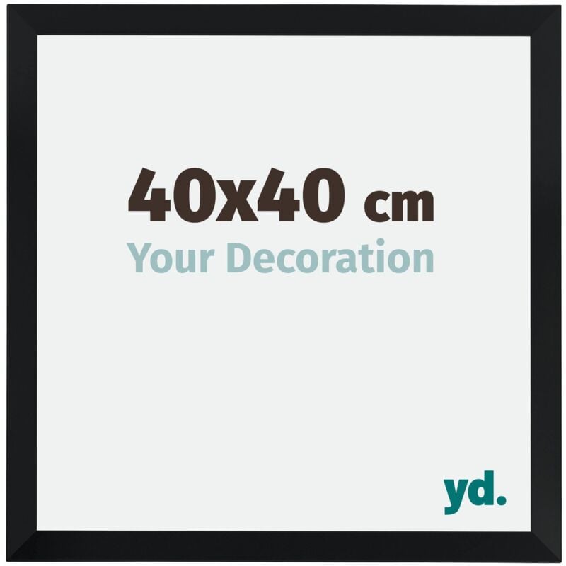 Your Decoration - 40x40 cm - Cadres Photo en MDF Avec Verre acrylique - Anti-Reflet - Excellente Qualité - Noir Mat - Cadre Decoration Murale