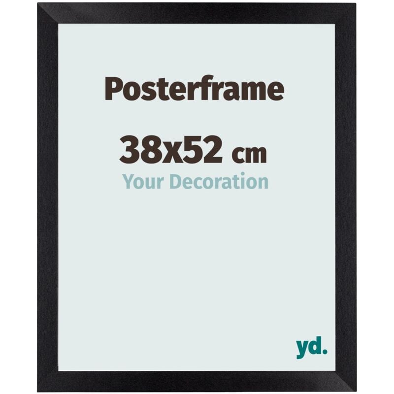 Yd. - Your Decoration - Cadre photo cm - Cadre d'affiche en bois avec verre acrylique - antireflet - excellente qualité -Noir Mat.