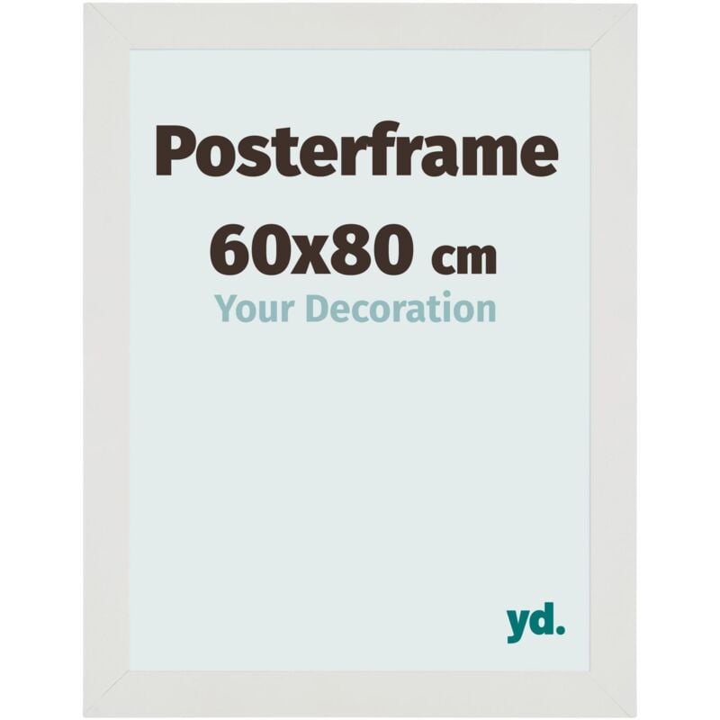 Yd. - Your Decoration - Cadre photo cm - Cadre d'affiche en bois avec verre acrylique - antireflet - excellente qualité -Blanc Mat.