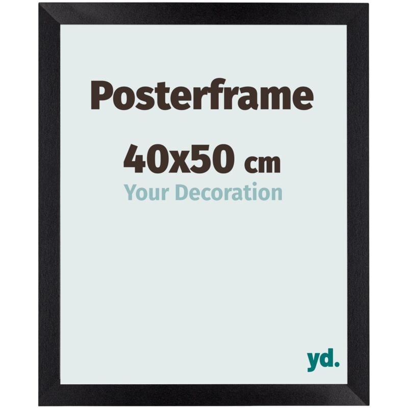 Yd. - Your Decoration - Cadre photo cm - Cadre d'affiche en bois avec verre acrylique - antireflet - excellente qualité -Noir Mat.