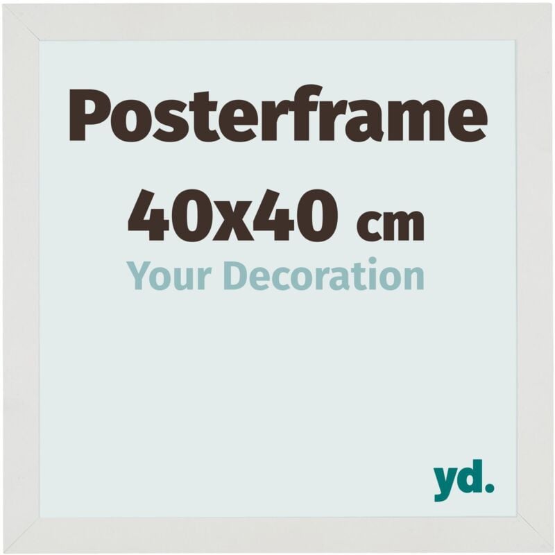 Yd. - Your Decoration - Cadre photo cm - Cadre d'affiche en bois avec verre acrylique - antireflet - excellente qualité -Blanc Mat.