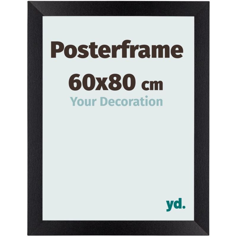 Your Decoration - Cadre photo cm - Cadre d'affiche en bois avec verre acrylique - antireflet - excellente qualité -Noir Mat.