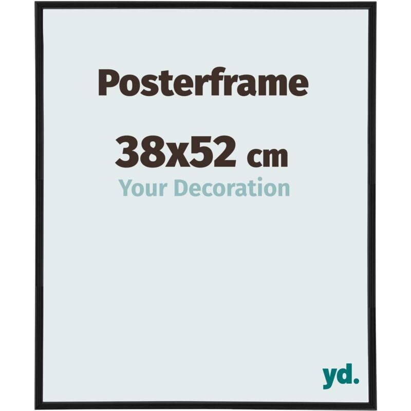 Yd. - Your Decoration - Cadre photo cm - Cadre d'affiche en plastique avec verre synthétique - Antireflet - Excellente qualité - Noir Mat.