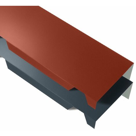 Yousteel – Faîtière simple crantée 2100 mm – Acier 0.75 mm – Revêtement polyester 25 µm – Pour toiture ELDA – Largeur 130 mm