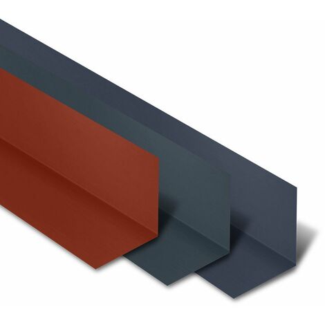 Yousteel – Rive contre mur 2100 mm acier laqué – Revêtement polyester 25 µm – Couleur rouge tuile RAL 8012 – Pour fixation durable
