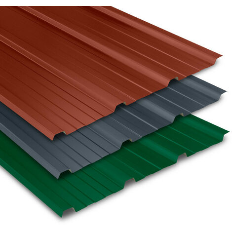 Yousteel – Tôle bac acier 0.50 mm prélaquée – Coloris gris anthracite RAL 7016 – Dimensions 1250 x 840 mm – Surface 1.00 m²
