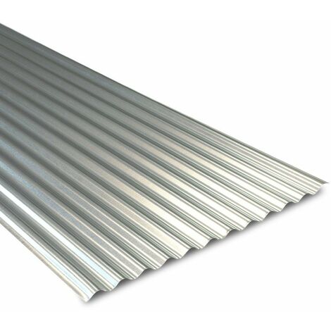 Yousteel – Tôle ondulée galvanisée 2100x900 mm – Acier 0.50 mm – 11 ondes – Pour couverture et bardage – Compatible kit de fixation BOTAN