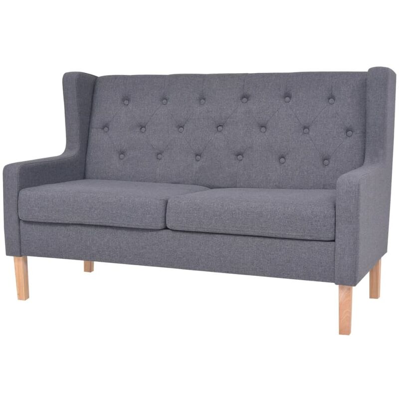 Youthup - 2-Sitzer-Sofa Stoff Grau - Grau