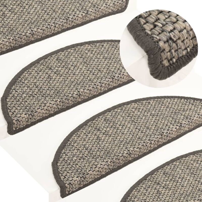 

Alfombra autoadhesiva escalera sisal 15 uds plateado 56x20 cm - Plateado - Youthup