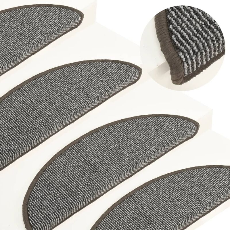 

Alfombras de peldaños de escalera 15 uds gris 56x17x3 cm - Gris - Youthup