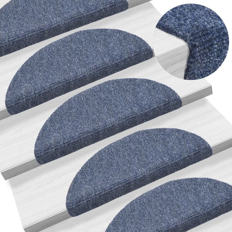 

Alfombrillas de escaleras autoadhesivas 10 uds azul 56x17x3 cm - Azul - Youthup