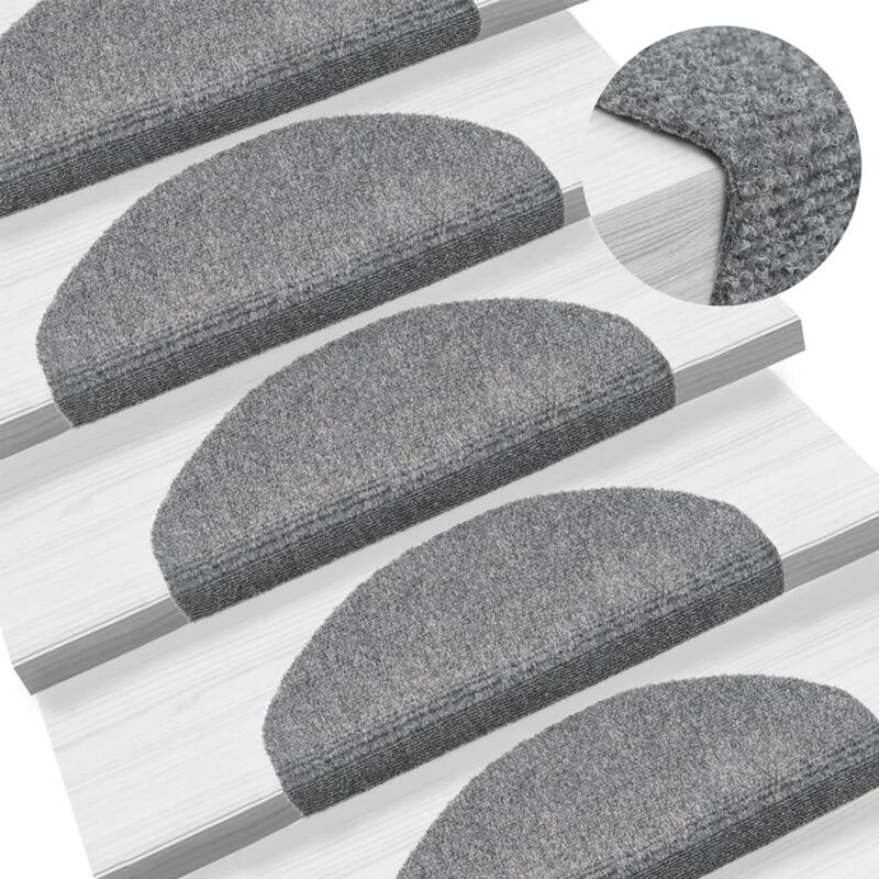 

Alfombrillas de escaleras autoadhesivas 5 uds gris 65x21x4 cm - Gris - Youthup