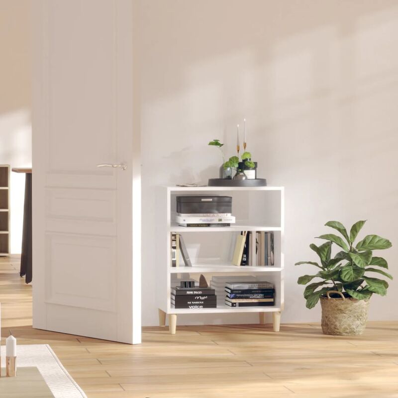 

Aparador de aglomerado blanco brillante 57x35x70 cm - Blanco - Youthup