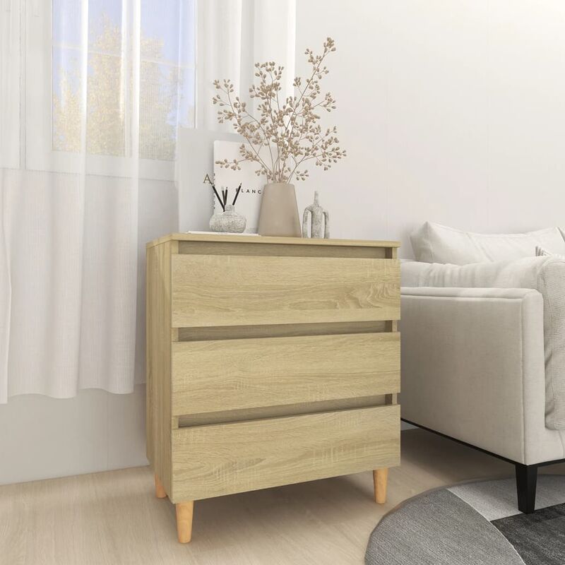 

YOUTHUP Aparador de aglomerado color roble Sonoma 60x35x69 cm - Marrón
