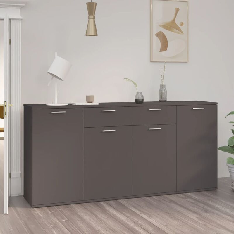 

Aparador de aglomerado gris 160x36x75 cm - Gris - Youthup