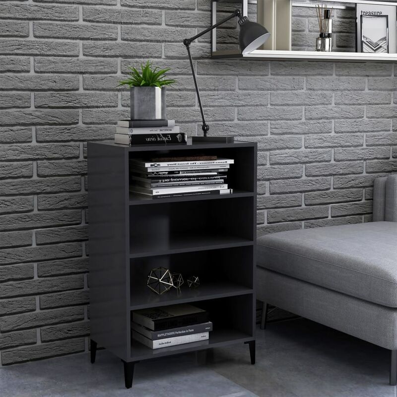 

YOUTHUP Aparador de aglomerado gris 57x35x90 cm - Gris
