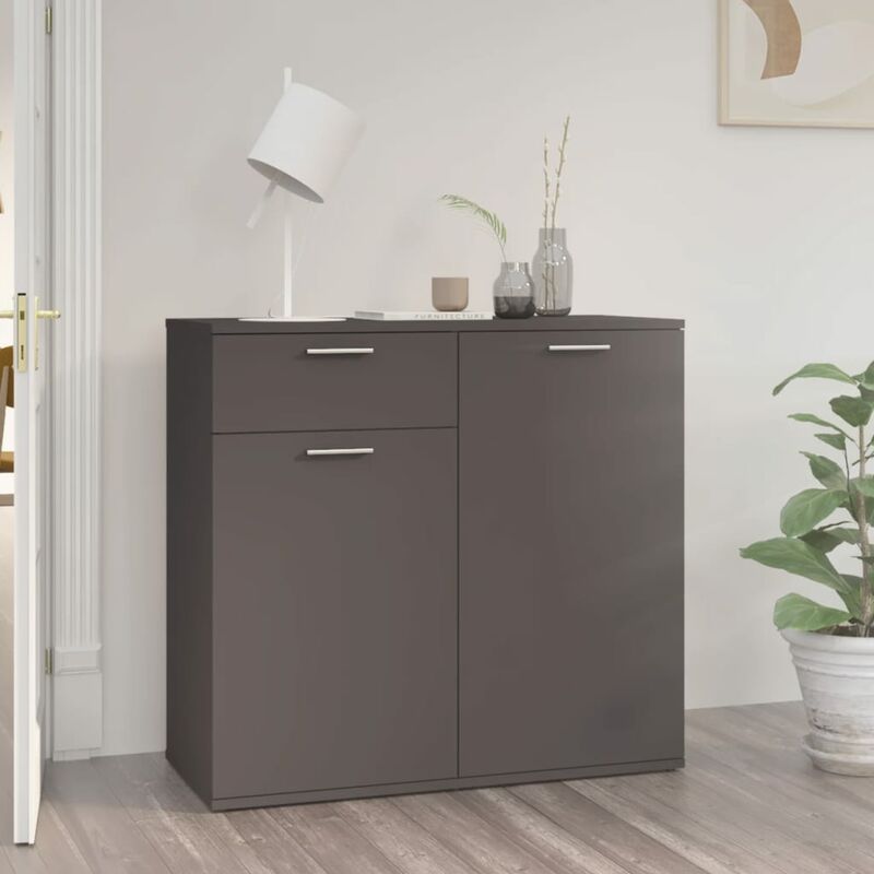 

YOUTHUP Aparador de aglomerado gris 80x36x75 cm - Gris