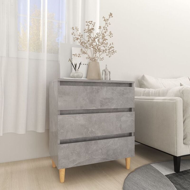 

YOUTHUP Aparador de aglomerado gris hormigón 60x35x69 cm - Gris