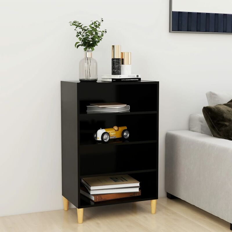 

YOUTHUP Aparador de aglomerado negro 57x35x90 cm - Negro