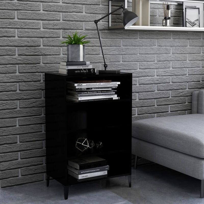

YOUTHUP Aparador de aglomerado negro 57x35x90 cm - Negro
