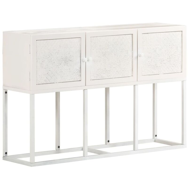 

Aparador de madera maciza de mango 115x30x76 cm - Blanco - Youthup