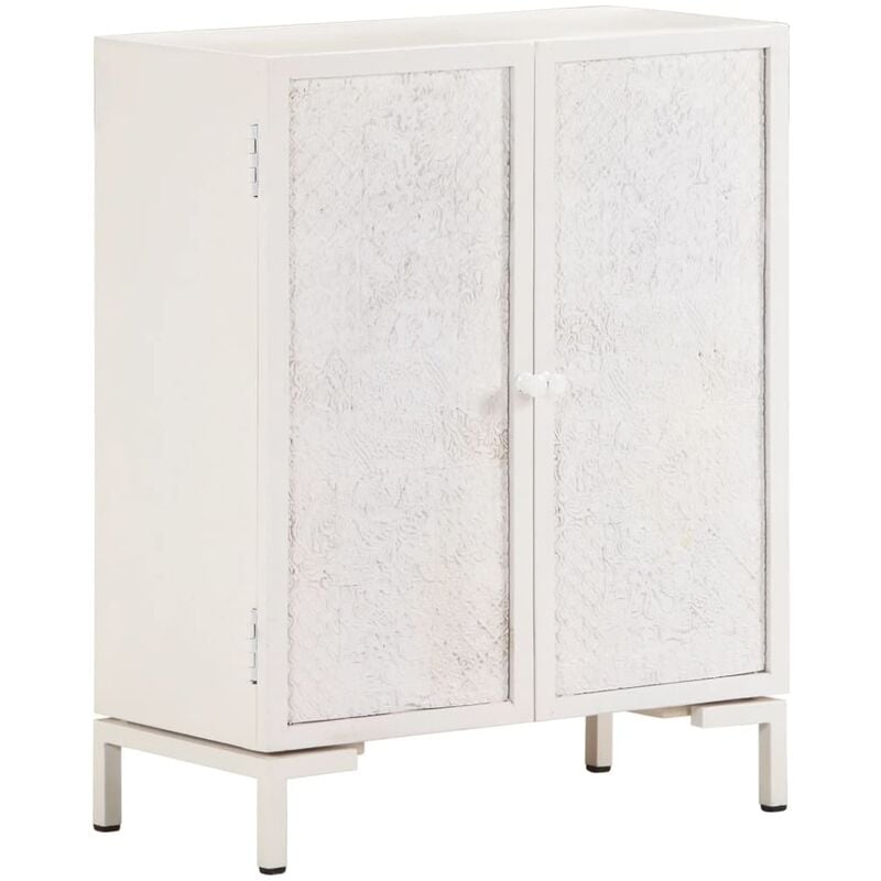 

Aparador de madera maciza de mango 60x30x76 cm - Blanco - Youthup