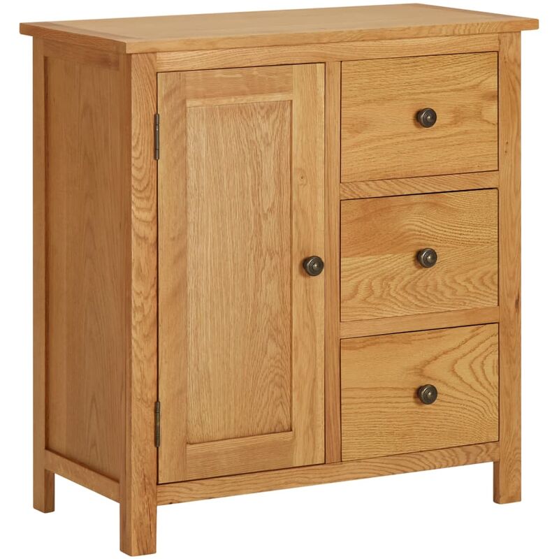 

Aparador de madera maciza de roble 70x35x75 cm - Marrón - Youthup