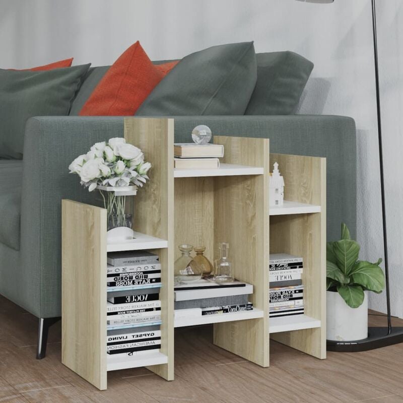 

Armario auxiliar de aglomerado blanco roble Sonoma 60x26x60 cm - Beige - Youthup