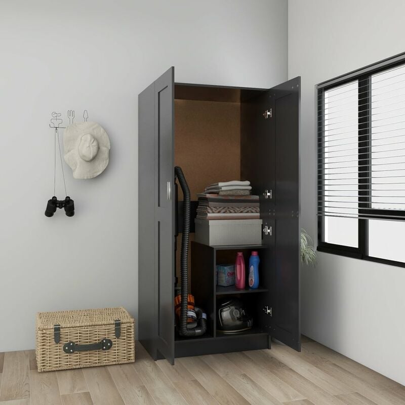 

Armario blanco 82,5x51,5x180 cm aglomerado - Gris - Youthup