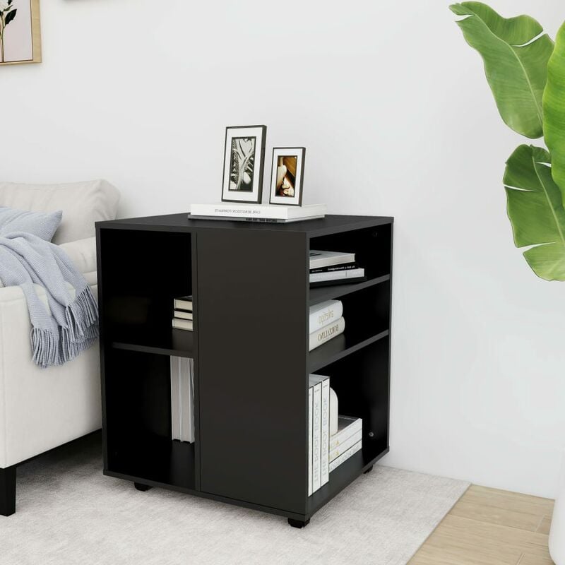 

Armario con ruedas de aglomerado negro 60x53x72 cm - Negro - Youthup