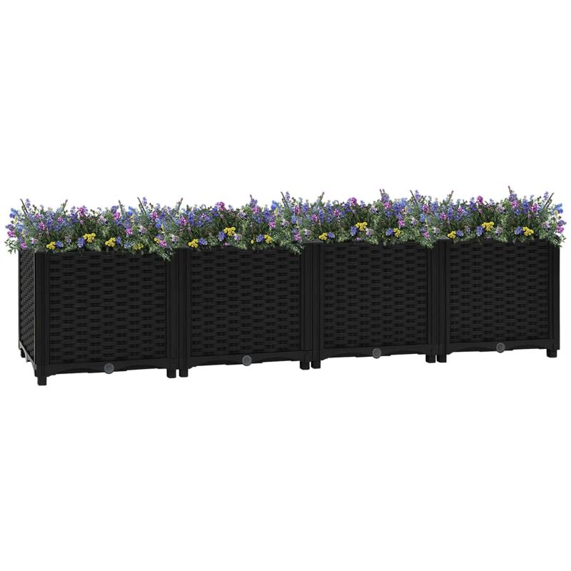 

Arriate 160x40x38 cm polipropileno - Negro - Youthup