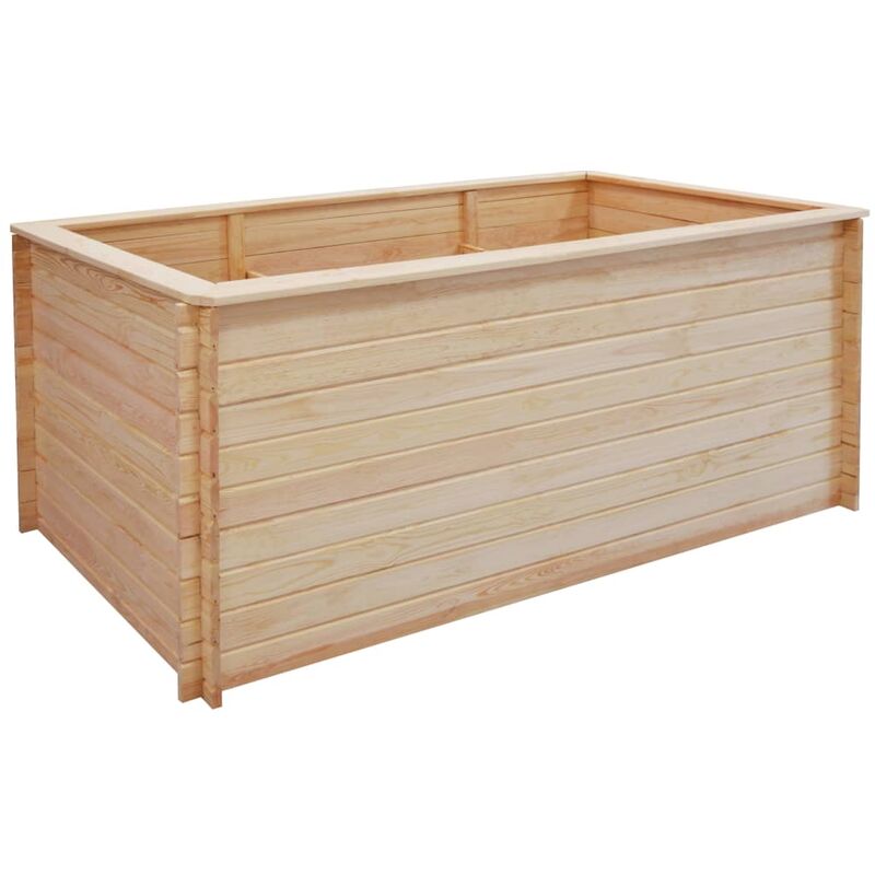 

Arriate de jardín de madera de pino 19 mm 200x100x80 cm - Marrón - Youthup