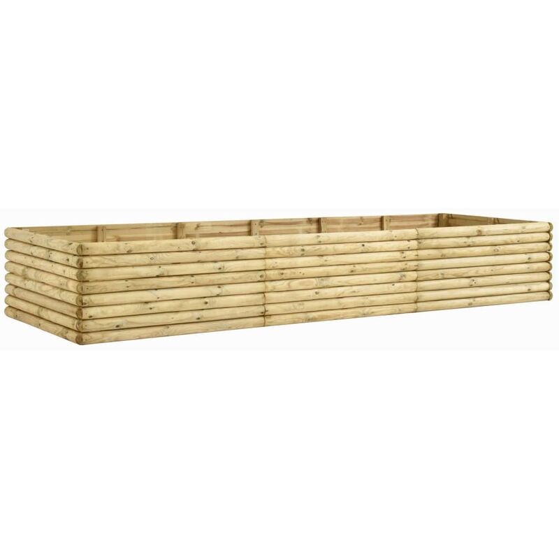 

YOUTHUP Arriate de madera de pino impregnada 19 mm 300x100x48 cm - Marrón