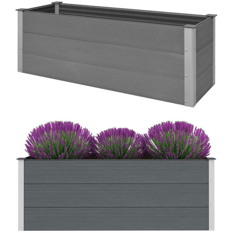 

Arriate de WPC gris 150x50x54 cm - Gris - Youthup