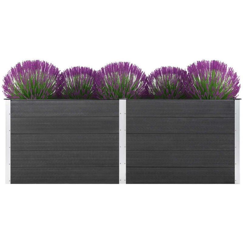 

Arriate de WPC gris 250x100x91 cm - Gris - Youthup
