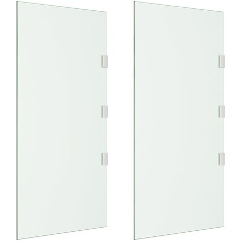 YOUTHUP Auvents de porte 2 pcs Transport Verre trempé - Transparent