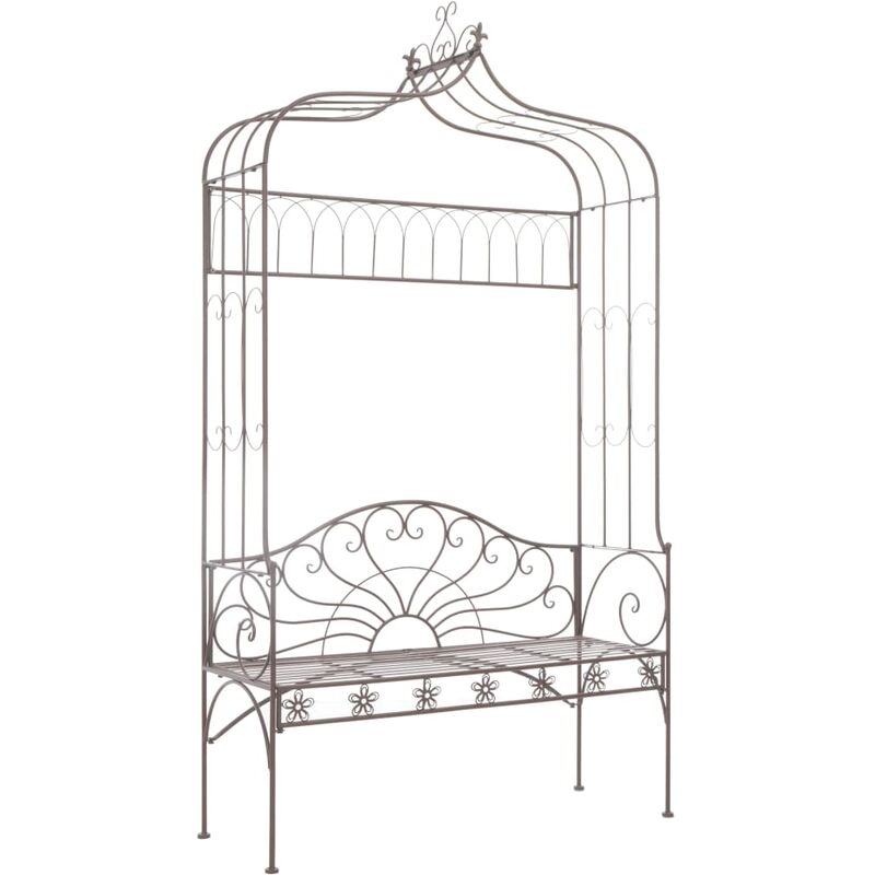 

Banco de jardín 122 cm hierro color marrón antiguo - Marrón - Youthup