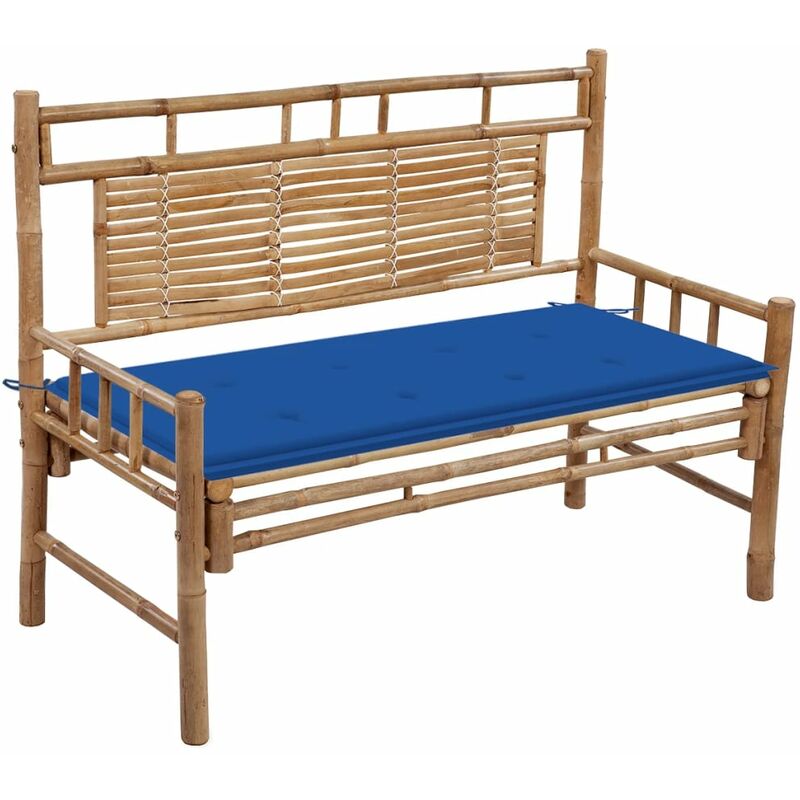 

Banco de jardín con cojín bambú 120 cm - Marrón - Youthup