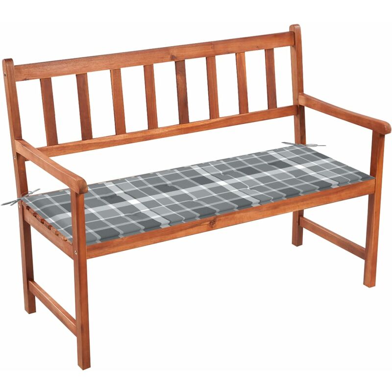 

Banco de jardín con cojín madera maciza de acacia 120 cm - Marrón - Youthup