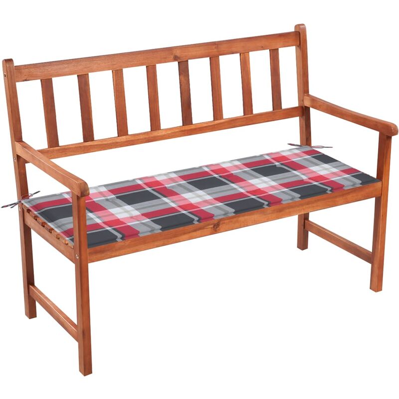 

Banco de jardín con cojín madera maciza de acacia 120 cm - Marrón - Youthup