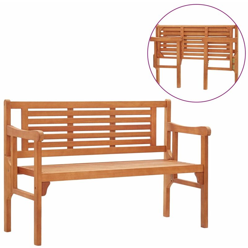 

Banco de jardín plegable madera maciza de eucalipto 120 cm - Marrón - Youthup