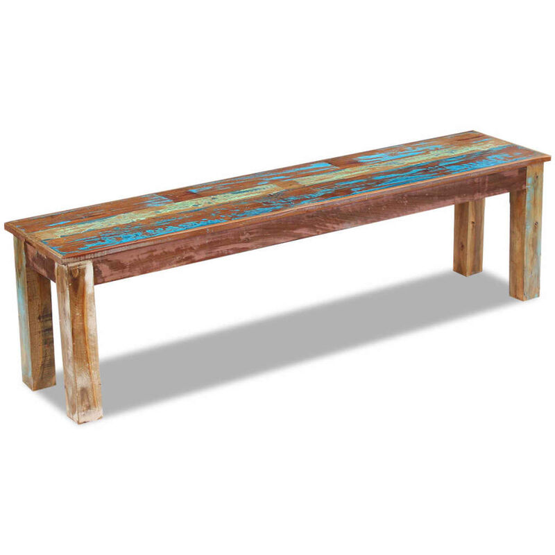 

Banco madera maciza reciclada 160x35x46 cm - Multicolor - Youthup