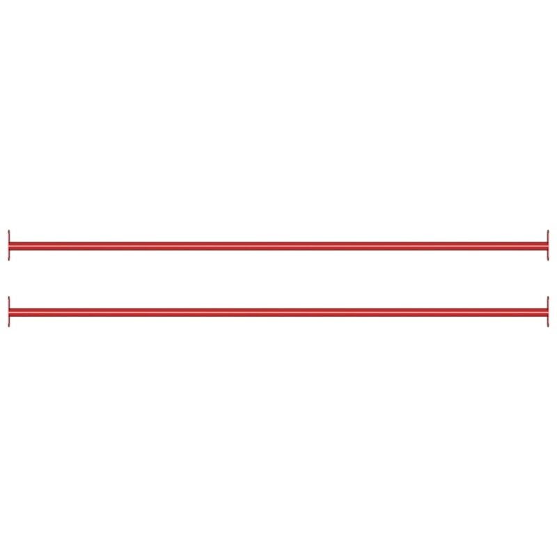 

Barras de gimnasia 2 piezas 125 cm acero rojo - Youthup