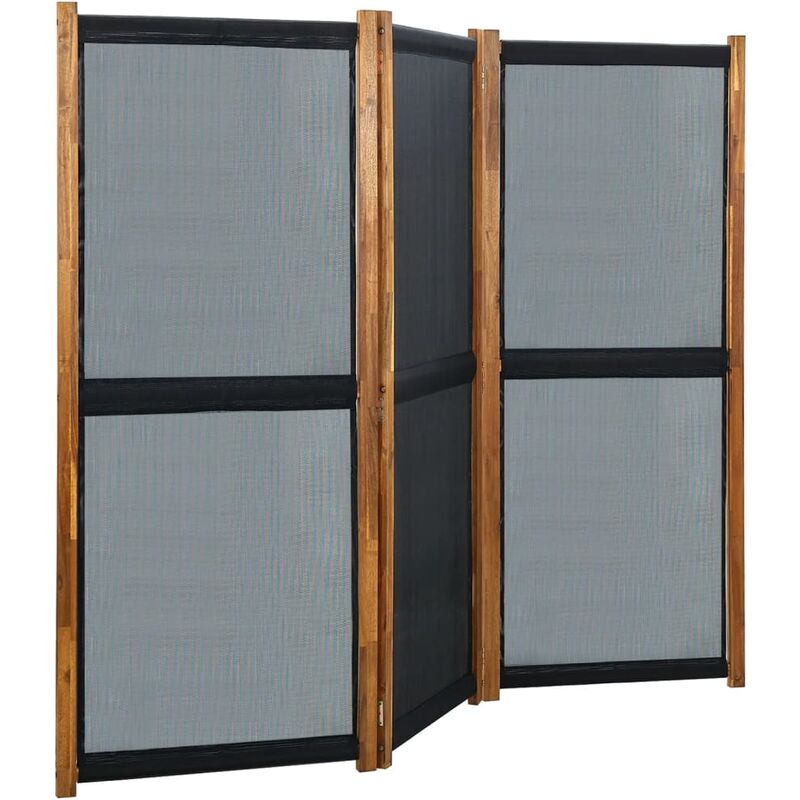 

Biombo divisor de 3 paneles negro 210x170 cm - Negro - Youthup