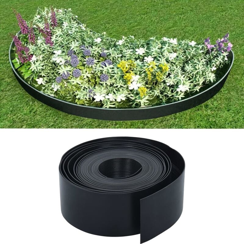 

Borde de jardín PE negro 10 m 10 cm - Negro - Youthup