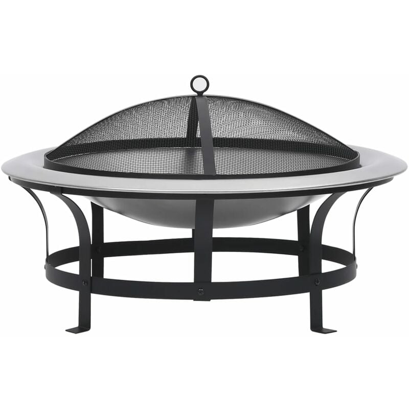 

Brasero de jardín con parrilla acero inoxidable 76 cm - Negro - Youthup