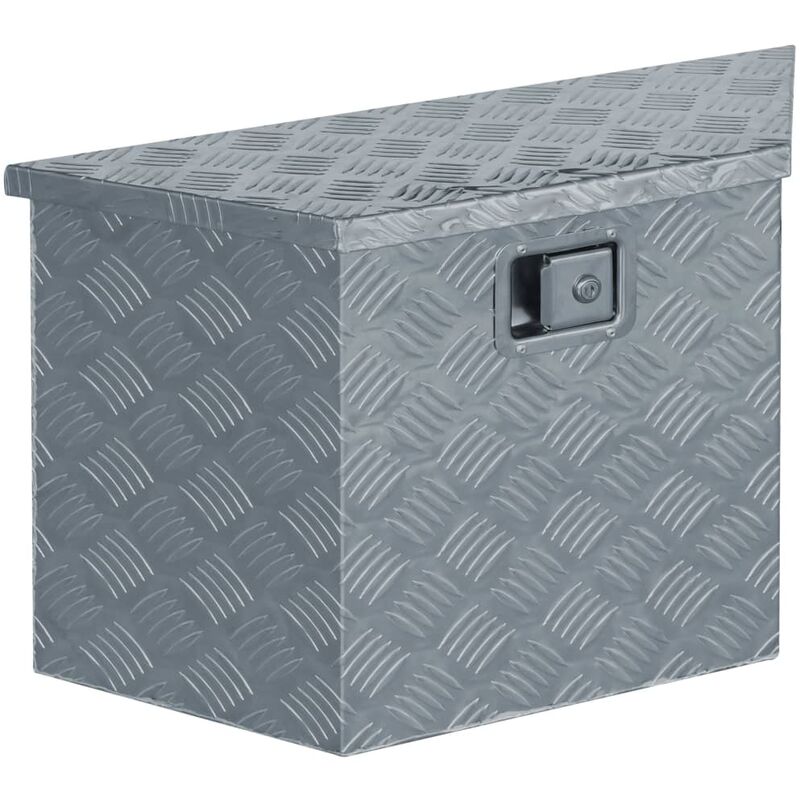 

Caja de aluminio 70x24x42 cm forma trapezoide plateada - Plateado - Youthup