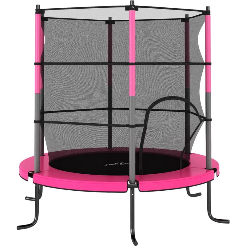 

Cama elástica con red de seguridad redonda rosa 140x160 cm - Youthup
